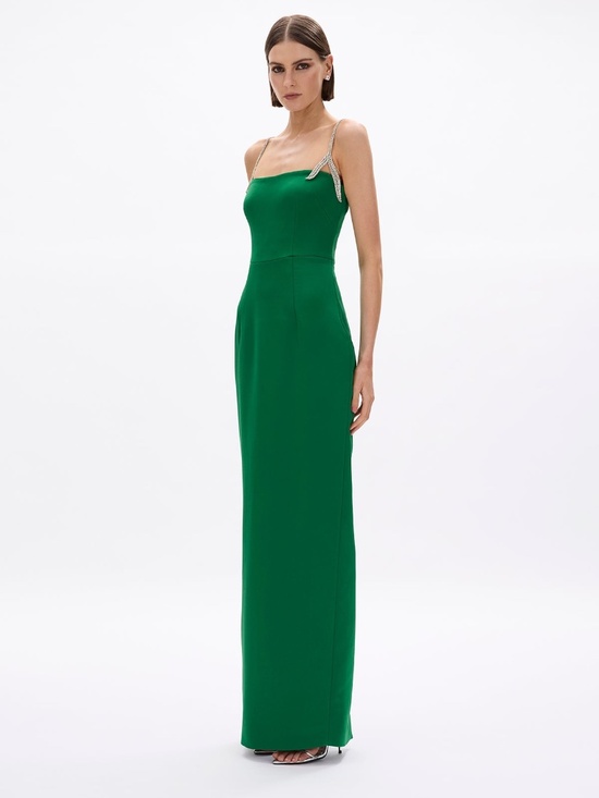 Rachel Gilbert Dresses & Skirts - Rachel Gilbert Leora Gown NWOT Emerald Green Satin Wedding Formal Size 8 AU 3